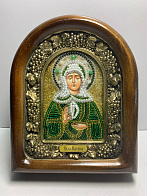 Именная икона Матрона Московская бисер, дерево