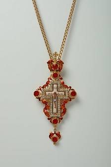 Крест наперсный №   6 эмаль /золочение/