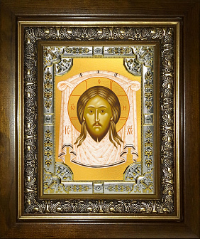 Икона Спас Нерукотворный в деревянном киоте