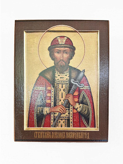 Икона под старину Благоверный князь Всеволод Псковский