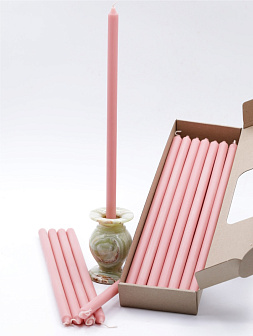 Свеча формовая №8 (37см, 7ч), РОЗОВАЯ