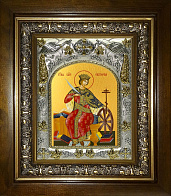 Икона освященная ''Екатерина великомученица'', в деревяном киоте