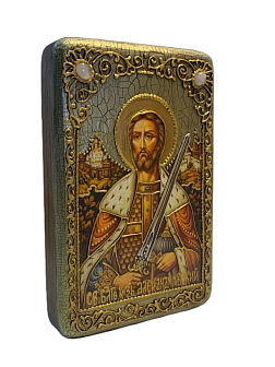 Икона из дуба ''Александр Невский''