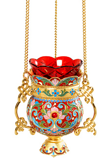 Лампада филигранная №35 эмаль / золочение