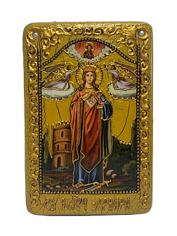 Икона Великомученица Варвара ручной работы