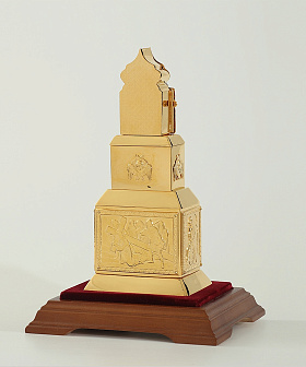 Дарохранительница №17 со съёмной дароносицей золочение