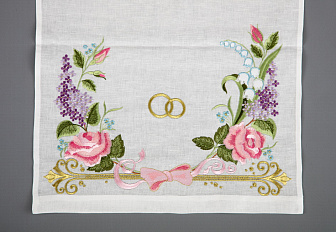 Рушник венчальный вышивка а\м и прихватки №2