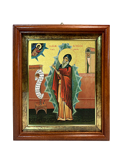 Икона "Симеон Новый Богослов", св. прп., с золочением поталью, 09097-УЛ