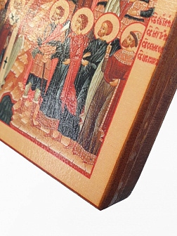 Икона под старину Собор святых покровителей охотников и рыболовов