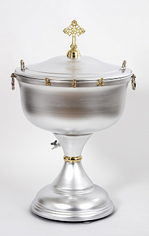 Купель алюминевая с краном