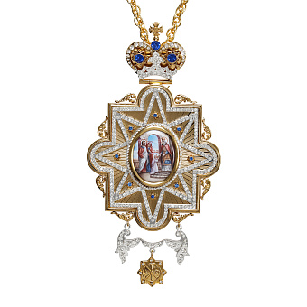 Панагия №96 гильяш / золочение, серебрение / Введение во храм Пресвятой Богородицы Панагия №96 гильяш / золочение, серебрение / Введение во храм Пресвятой Богородицы