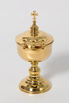 Чаша водосвятная №1 со светильниками золочение