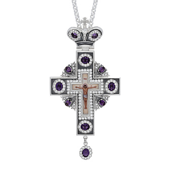 Крест наперсный №67 / серебрение