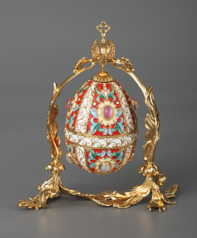 Яйцо пасхальное филигрань, эмаль подвесное / золочение
