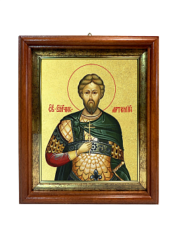 Икона "Артемий", св. вмч., с золочением поталью, 09А8-УЛ