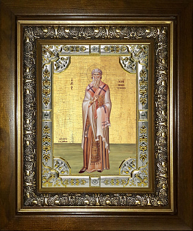 Икона Иерофей Афинский священномученик в деревянном киоте