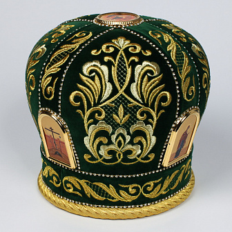 Митра №007 бархат вышивка автомат,фоторамки, стразовые дорожки, в футляре