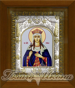 Икона Ирина Македонская великомученица, в деревяном киоте