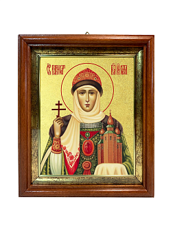 Икона "Великая княгиня Ольга, св. равноап., с золочением поталью, 10О1-УЛ Икона "Великая княгиня Ольга, св. равноап., с золочением поталью, 10О1-УЛ