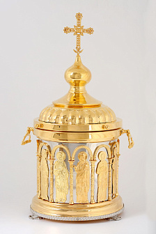 Ковчег для частиц святых мощей №27 никель золочение