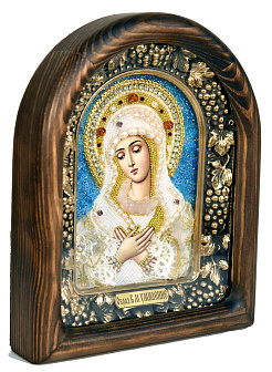 Икона ручной работы ''Пресвятая Богородица Умиление''
