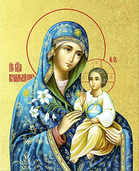 Икона Божией Матери "Неувядаемый Цвет" с золочением поталью, 03048-УЛ Икона Божией Матери "Неувядаемый Цвет" с золочением поталью, 03048-УЛ