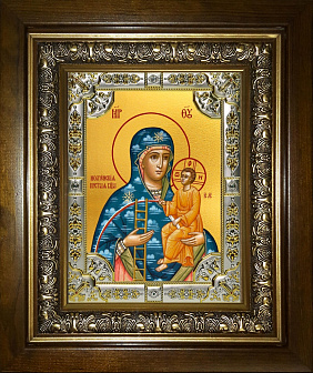 Икона Молченская Божия Матерь в деревянном киоте Икона Молченская Божия Матерь в деревянном киоте