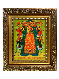 Икона Прибавление ума Божия Матерь на холсте в киоте 122 Икона Прибавление ума Божия Матерь на холсте в киоте 122