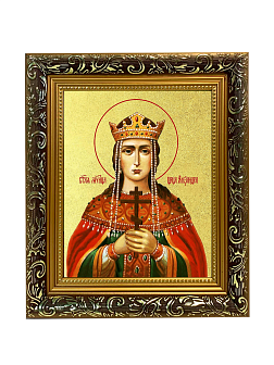 Икона "Александра Римская", св. мц., царица, с золочением поталью, 10001-УЛ