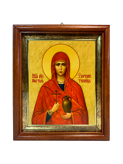 Именная икона Анастасия Узорешительница Великомученица на холсте в киоте 024 Именная икона Анастасия Узорешительница Великомученица на холсте в киоте 024