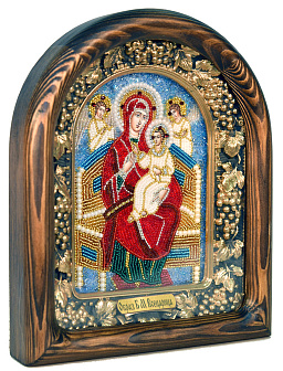Икона Пресвятой Богородицы ВСЕЦАРИЦА (Пантанасса) (БИСЕР)
