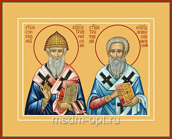 Икона СПИРИДОН Тримифунтский и ТРИФИЛЛИЙ Левкуссийский, Святители
