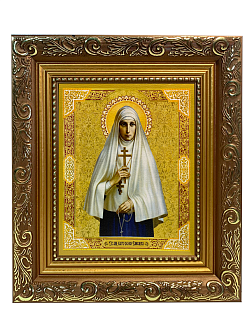 Именная икона Елизавета Феодоровна Великая Княгиня на холсте в киоте 072 Именная икона Елизавета Феодоровна Великая Княгиня на холсте в киоте 072