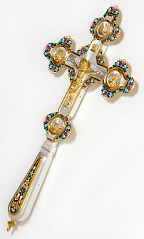 Крест напрестольный №1 рант, литье, филигрань, эмаль, гравировка / золочение / серебро (УИН) Крест напрестольный №1 рант, литье, филигрань, эмаль, гравировка / золочение / серебро (УИН)