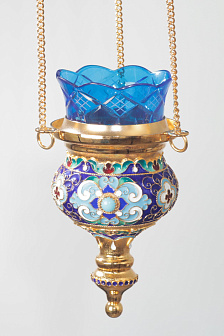 Лампада филигранная греческая с эмалью / золочение