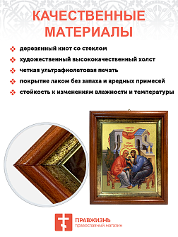 Икона Божией Матери "Ласкание Пресвятой Богородицы" с золочением поталью, 03040-УЛ