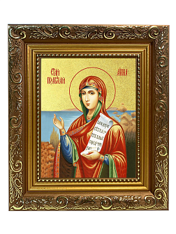 Икона "Анна", св. праведная с золочением поталью, 10005-УЛ