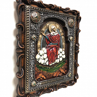 Икона Божией Матери именуемая, ''Спорительница хлебов'', резная из дерева