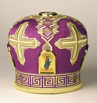 Митра №038 глазет вышивка а/м фоторамки в футляре