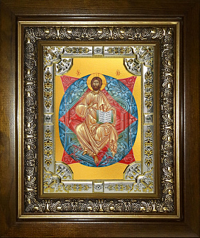 Икона освященная Спас в Силах в деревянном киоте