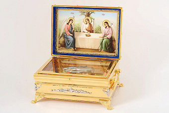 Ковчег для частиц святых мощей №14 золочение Ковчег для частиц святых мощей №14 золочение