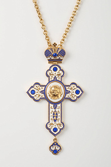 Крест наперсный № 187 штампованный,эмаль /золочение/