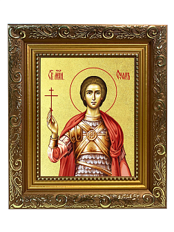 Икона "Уар", св. мч., с золочением поталью, 09У1-УЛ