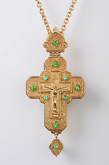 Крест наперсный № 177 гальванопластика /золочение/