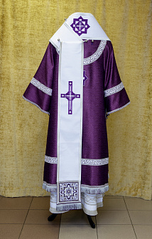 Облачение архиерейское парча,вышитые галуны,омофоры габардин,вышивка а\м