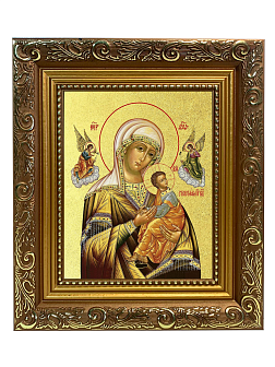Икона Божией Матери "Страстная" с золочением поталью, 03072-УЛ