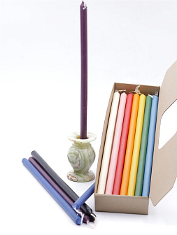 20 свечей формовых №8 (37см, 7ч), 10 ЦВЕТОВ