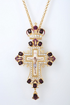 Крест наперсный №180 / золочение / серебро эмаль (УИН)