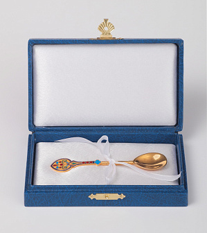 Лжица литьевая малая №5 эмаль / золочение / серебро УИН