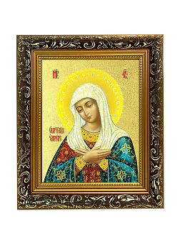 Икона Божией Матери "Умиление" с золочением поталью, 03У2-УЛ Икона Божией Матери "Умиление" с золочением поталью, 03У2-УЛ